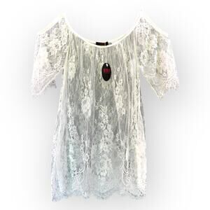 AvidLove White Lace Lingerie Slip Teddy NWT | Sz M [147]